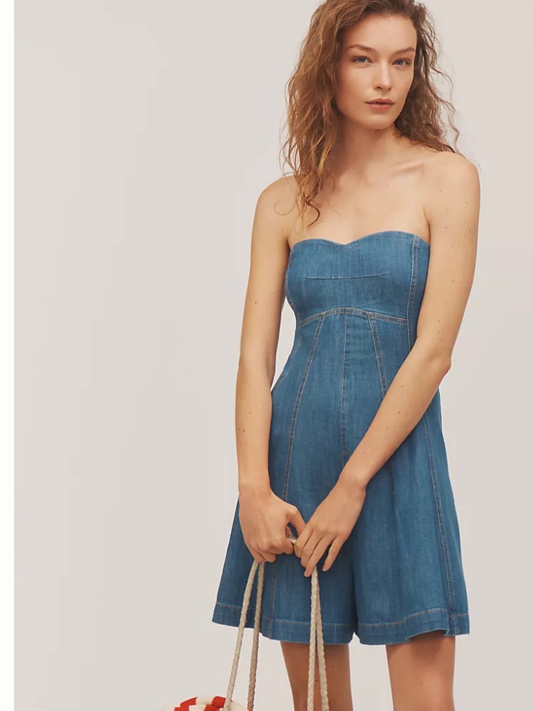 Pilcro Strapless Sweetheart Romper Nwt Size 8